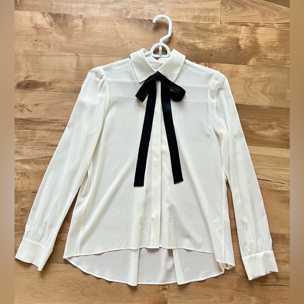 Alice + Olivia Bow Tie Neck Blouse